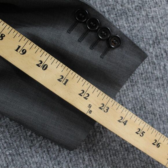 Canali Suit Mens 54 L Gray Herringbone Wool 2 Button Double Vent Business Work - Picture 10 of 16